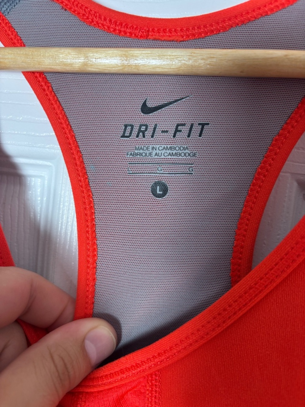 Nike Bright Red Racerback Dri-FIT Tank - Picture 2 of 2